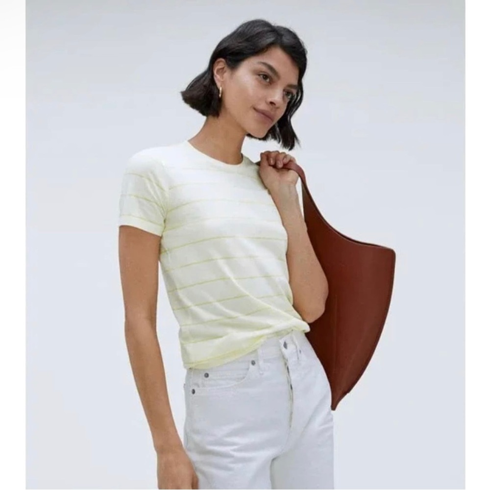 Everlane The Organic Cotton Crew T-Shirt In Yellow - Picture 4 of 5
